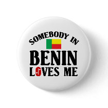 Somebody In Benin Pinback Buttons