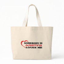 Somebody in Bountiful loves me t shirt Canvas Bag