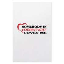 Somebody in Connecticut Loves Me shirts Stationery Design