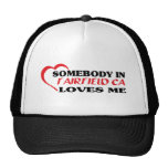 Somebody in Fairfield loves me t shirt Mesh Hats