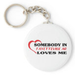 Somebody in Fayetteville loves me t shirt Key Chains