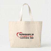 Somebody in Flagstaff loves me t shirt Canvas Bag