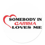 Somebody in Gambia Loves Me Sticker