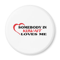 Somebody in Kuwait Loves Me magnets by repofcountries Somebody in Kuwait Loves Me magnets