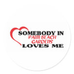 Somebody in   loves me t shirt sticker