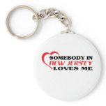 Somebody in New Jersey Loves Me shirts Keychain