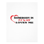 Somebody in Texas Loves Me shirts Custom Letterhead