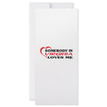 Somebody in Virginia Loves Me shirts Rack Card Design