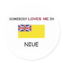 Somebody Loves Me In NIUE stickers by flagshirt Somebody Loves Me In NIUE stickers