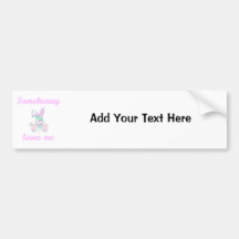 Somebunny Loves Me (girl bunny) Bumper Sticker