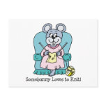 Somebunny Loves to Knit Postcard