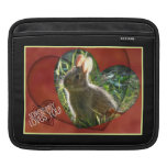 Somebunny Loves You! Cute Heart Bunny iPad Sleeves