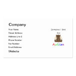 Someone I love has autism (boy bear) Business Cards