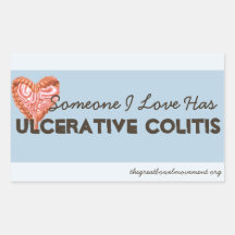 Someone I Love Has Colitis Rectangle Sticker