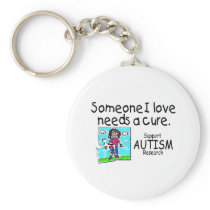 Someone I love Needs A Cure (Girl Crying) Key Chain
