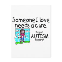 Someone I love Needs A Cure (Girl Crying) postcards