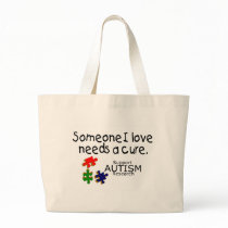 Someone I Love (Puzzle Pieces) Tote Bags