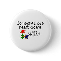 Someone I Love (Puzzle Pieces) Pinback Button