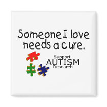 Someone I Love (Puzzle Pieces) Fridge Magnets