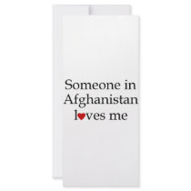 Someone in Afghanistan Loves Me Custom Rack Card
