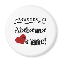 Someone In Alabama Loves Me Refrigerator Magnet