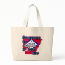 Someone in Arkansas loves me Canvas Bag
