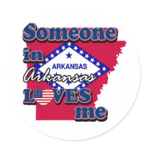 Someone in Arkansas loves me Stickers