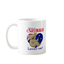Someone in Australia Loves Me  Koala mugs