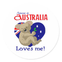 Someone in Australia Loves Me  Koala stickers