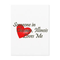 Someone in Chicago Loves Me postcards
