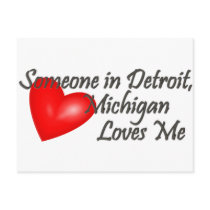 Someone in Detroit Loves Me postcards