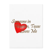 Someone in Houston Loves Me postcards
