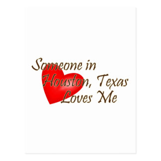 houston postcard loves someone postcards