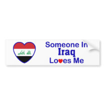 Someone In Iraq Loves Me bumper stickers by mightypecan Someone In Iraq Loves Me bumper stickers