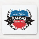 Someone In Kansas Loves Me mousepads