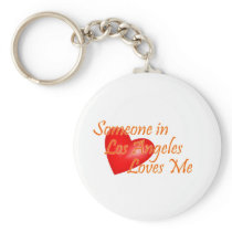 Someone in Los Angeles Loves Me keychains