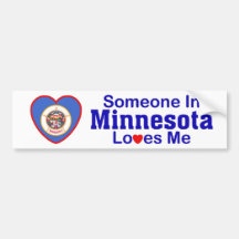 Someone In Minnesota Loves Me Bumper Sticker