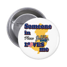 Someone in New Jersey loves me Pinback Buttons