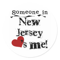 Someone In New Jersey Loves Me Round Stickers