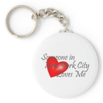 Someone in New York City Loves Me keychains