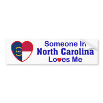 Someone In North Carolina Loves Me bumper stickers by mightypecan Someone In North Carolina Loves Me bumper stickers
