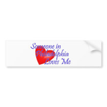 Someone in Philadelphia Loves Me bumper stickers by Brookelorren Someone in Philadelphia Loves Me bumper stickers