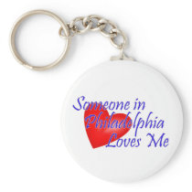 Someone in Philadelphia Loves Me Key Chains