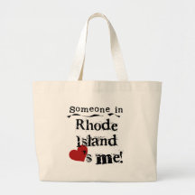 Someone In Rhode Island Loves Me Canvas Bags