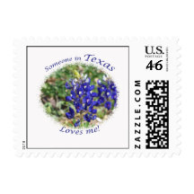 Someone in Texas Loves Me Bluebonnet Stamp