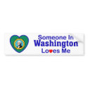 Someone In Washington Loves Me bumper stickers