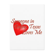Someone loves me in Dallas, Texas postcards