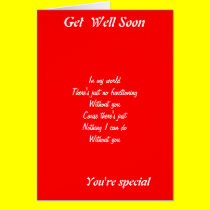 Someone special get well cards cards