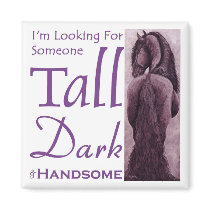 Someone Tall Dark & Handsome - Frisian Horse Fridge Magnet