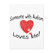 Someone With Autism Loves Me (P Hrt) Post Cards